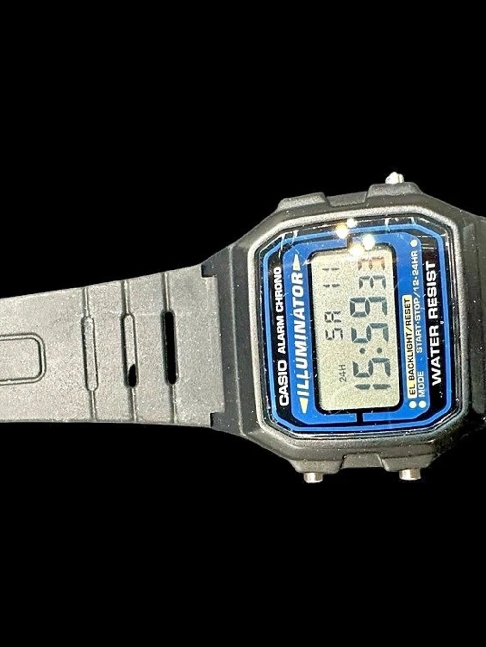 Casio Illuminator Digital Watch in Black & Blue